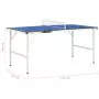 Tavolo da Ping Pong con Rete 5 Piedi 152x76x66 cm Blu