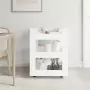 Carrello da Cucina Bianco 60x45x80 cm in Legno Multistrato