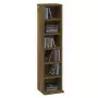 Mobile Porta CD Rovere Fumo 21x20x88 cm in Legno Multistrato