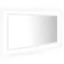 Specchio da Bagno con LED Bianco 90x8,5x37 cm in Acrilico