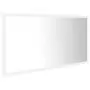 Specchio da Bagno con LED Bianco 90x8,5x37 cm in Acrilico