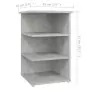 Credenza Grigio Cemento 35x35x55 cm in Truciolato