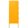 Cassettiera Giallo Senape 80x35x101,5 cm in Acciaio