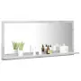 Specchio da Bagno Grigio Cemento 90x10,5x37 cm in Truciolato