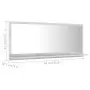 Specchio da Bagno Grigio Cemento 90x10,5x37 cm in Truciolato