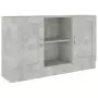 Credenza Grigio Cemento 120x30,5x70 cm in Truciolato