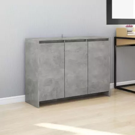 Credenza Grigio Cemento 102x33x75 cm in Truciolato