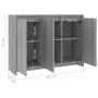 Credenza Grigio Sonoma 102x33x75 cm in Truciolato