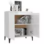 Credenza Bianco Lucido 60x35x70 cm in Truciolato