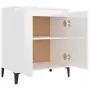 Credenza Bianco Lucido 60x35x70 cm in Truciolato