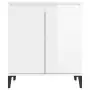 Credenza Bianco Lucido 60x35x70 cm in Truciolato