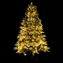 Albero di Natale con LED e Pigne Verde 225 cm in PVC e PE