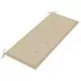 Cuscino per Panca da Giardino Beige 120x50x3 cm