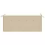 Cuscino per Panca da Giardino Beige 120x50x3 cm