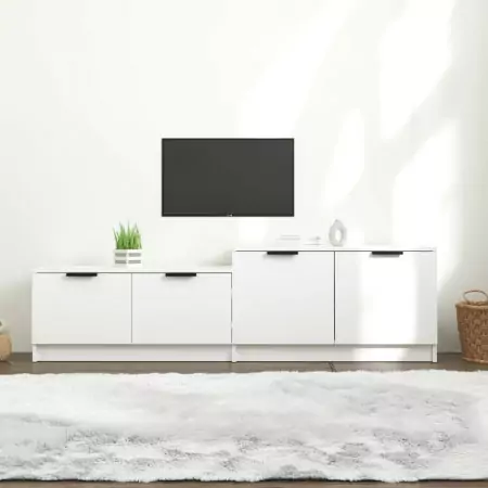 Mobile Porta TV Bianco 158,5x36x45 cm in Legno Multistrato