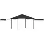 Gazebo Tetto Doppio Estendibile 3x3x2,75 m Antracite 180 g/m²