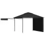 Gazebo Tetto Doppio Estendibile 3x3x2,75 m Antracite 180 g/m²