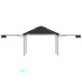 Gazebo Tetto Doppio Estendibile 3x3x2,75 m Antracite 180 g/m²