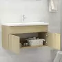 Mobile Bagno con Lavabo Integrato Rovere Sonoma in Truciolato