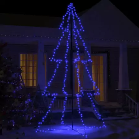 Albero di Natale a Cono 360 LED per Interni Esterni 143x250 cm