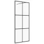 Parete per Doccia Walk-in Vetro Trasparente ESG 115x195cm Nera