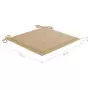 Cuscini per Sedie da Giardino 2 pz Beige 40x40x3 cm in Tessuto