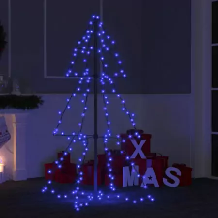 Albero di Natale a Cono 160 LED per Interni Esterni 78x120 cm