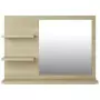 Specchio da Bagno Rovere Sonoma 60x10,5x45 cm in Truciolato