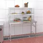 Tavolo Lavoro Cucina con Ripiano 120x60x145 cm Acciaio Inox