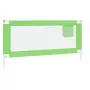 Sponda Letto di Sicurezza per Bambini Verde 180x25 cm Tessuto