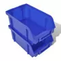 Contenitore Plastica per Garage da Parete Set 30 pz Blu e Rosso