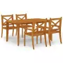 Set da Pranzo per Giardino 5 pz in Legno Massello di Acacia