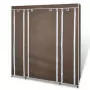 Armadio in Tessuto con Scomparti e Aste 45x150x176 cm Marrone