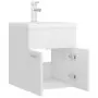 Mobile Bagno con Lavabo Integrato Bianco Lucido in Truciolato