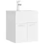 Mobile Bagno con Lavabo Integrato Bianco in Legno Multistrato