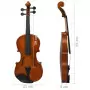 Set Completo Violino con Arco e Mentoniera Legno Scuro 4/4