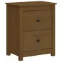 Comodini 2 pz Miele 50x35x61,5 cm in Legno Massello di Pino