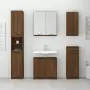 Mobile da Bagno a Parete Rovere Marrone 32x20x67 cm