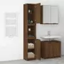 Armadietto Bagno Rovere Marrone 32x34x188,5cm Legno Multistrato