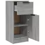 Credenze 2 pz Grigio Sonoma 30x30x70 cm in Legno Multistrato