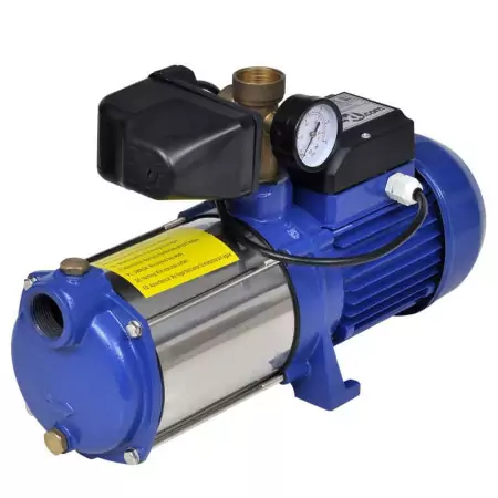 Pompa a Getto con Manometro 1300 W 5100 L/h Blu