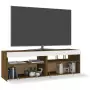 Mobili Porta TV con Luci LED 2 pz Rovere Fumo 60x35x40 cm