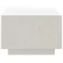 Tavolino da Salotto Bianco 110x50x33,5cm Legno Massello di Pino