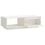 Tavolino da Salotto Bianco 110x50x33,5cm Legno Massello di Pino