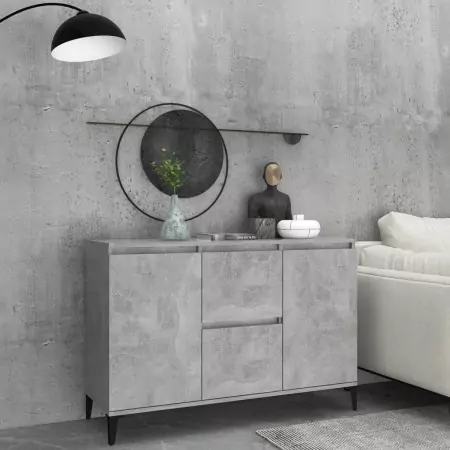 Credenza Grigio Cemento 104x35x70 cm in Truciolato