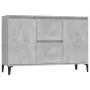 Credenza Grigio Cemento 104x35x70 cm in Truciolato