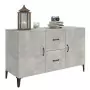 Credenza Grigio Cemento 100x36x60 cm in Legno Multistrato