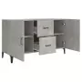 Credenza Grigio Cemento 100x36x60 cm in Legno Multistrato