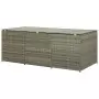 Baule da Giardino in Polyrattan 180x90x75 cm Grigio