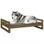 Cuccia per Cani Miele 105,5x75,5x28cm in Legno Massello di Pino